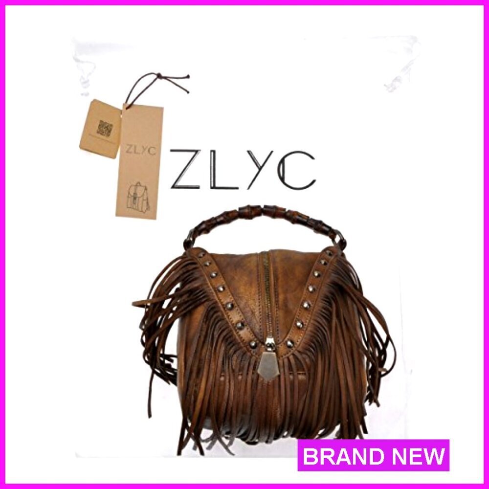 Leather Crossbody Bag Bohemian Tassel Fringe Hand Strap Adjustable Shoulder - Picture 7 of 7